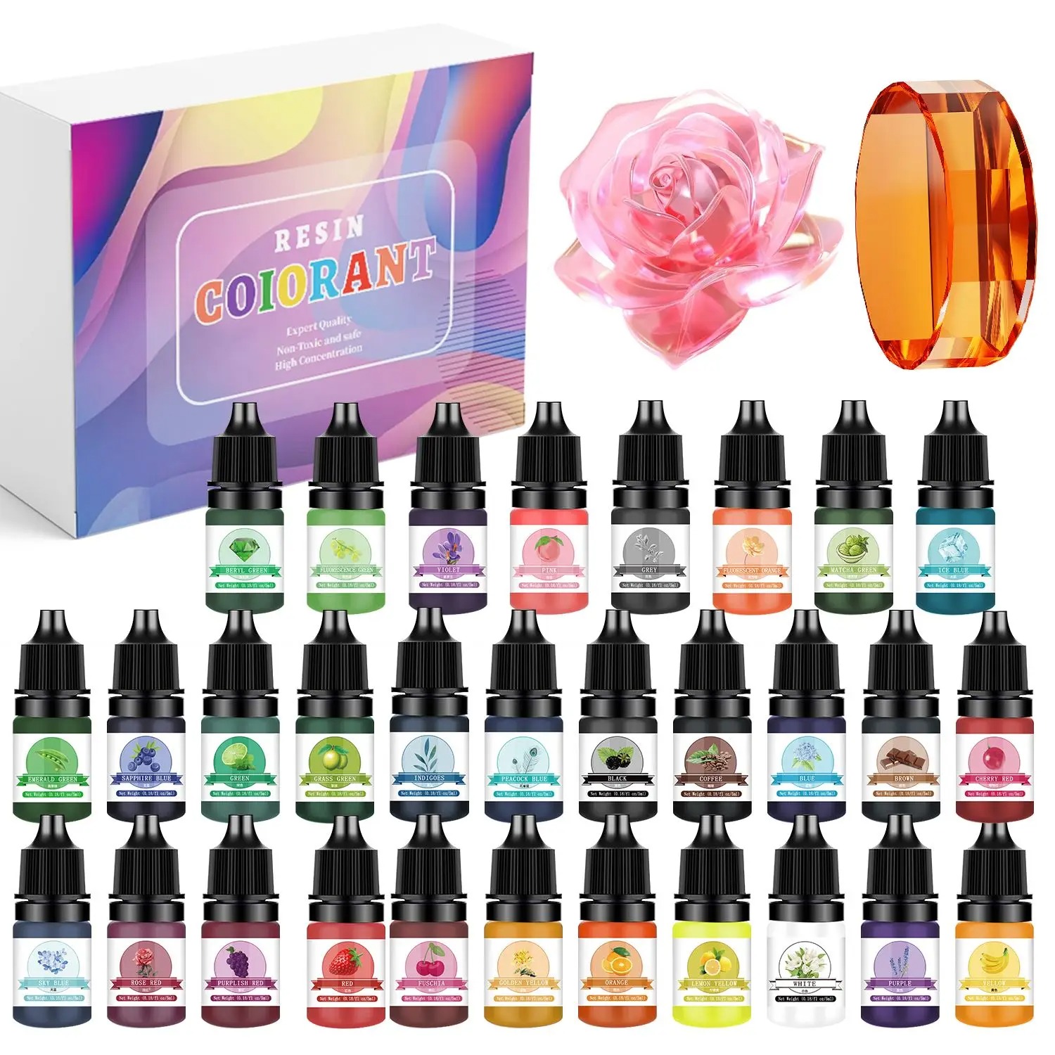 Resin Jewelry Kit - 30 colori 5ml kit di pigmenti