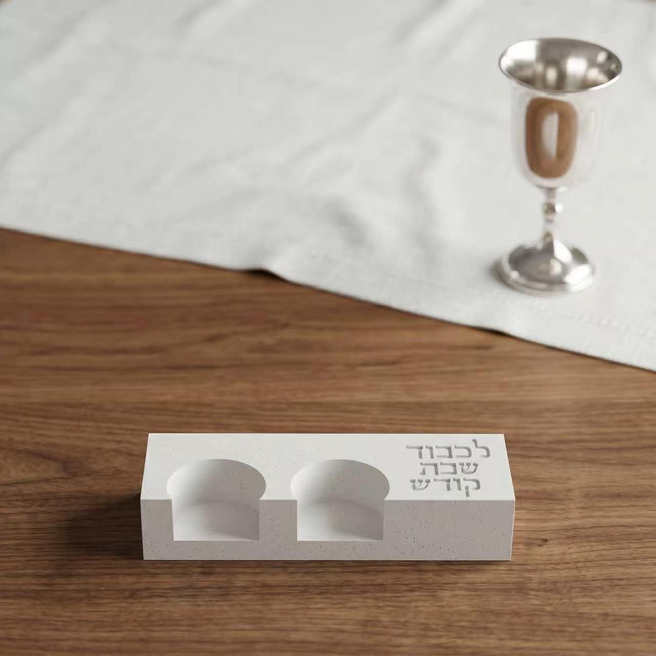 Serving Tray Mold - Stampo Moderno per Portacandele Doppio per